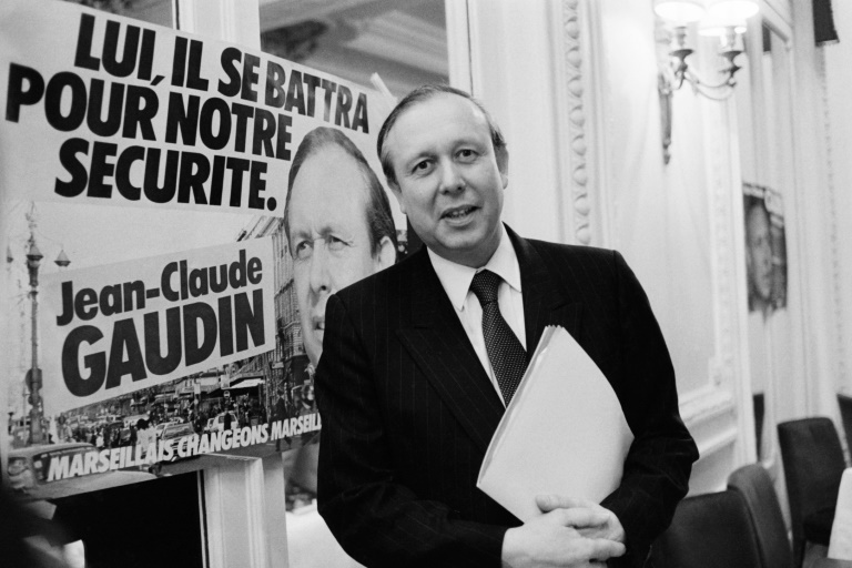 L'ancien maire de Marseilles, Jean-Claude Gaudin, à l'époque député des Bouches-du-Rhône et président de l'UDF, le 22 mars 1984 à Nice
