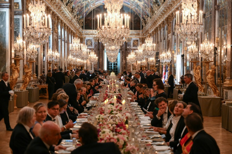 Dîner d'Etat au château de Versailles Palace of Versailles, à l'occasion d'une visite royale britannique, le 20 septembre 2023