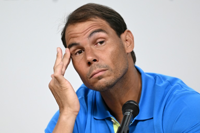 Rafael Nadal lors d'une conférence de presse à Roland-Garros, le 25 mai 2024