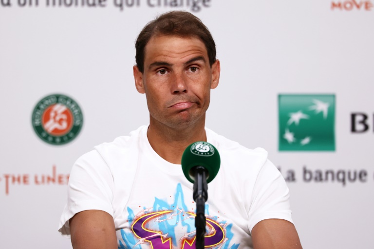 L'Espagnol Rafael Nadal après sa défaite contre l'Allemand Alexander Zverev au premier tour de Roland Garros, à Paris, le 27 mai 2024.