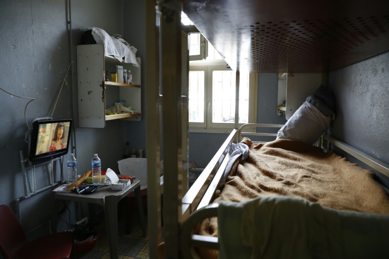 Une cellule de la prison de Fresnes le 20 septembre 2016