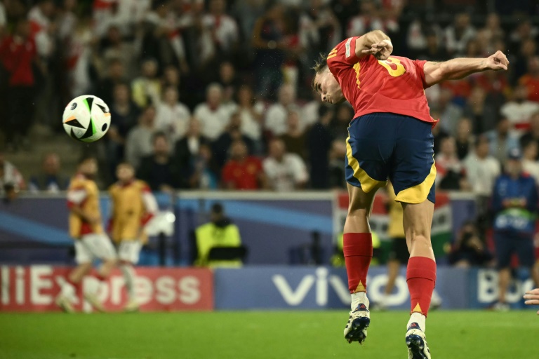 David Ruiz marque le deuxième but espagnol contre la Géorgie, le 30 juin 2024 à Cologne