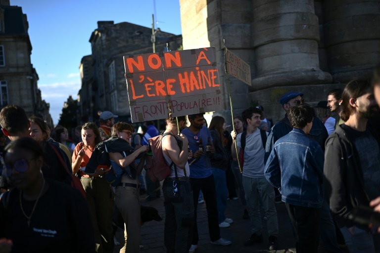 Rassemblement anti-extrême droite à Bordeaux, le 10 juin 2024