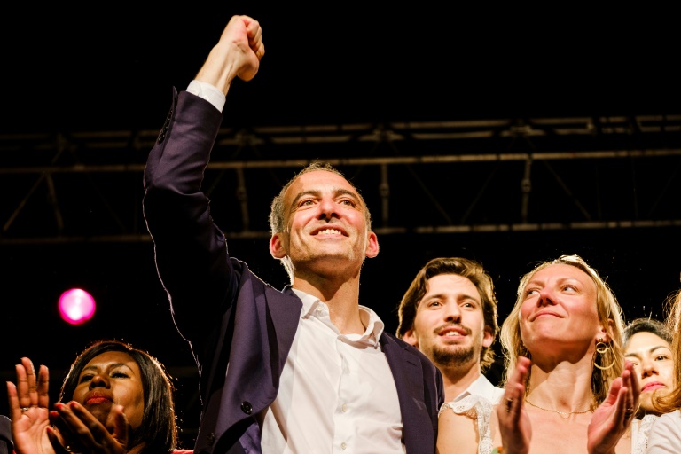 La tête de liste du Parti socialiste/Place publique aux élections européennes, Raphaël Glucksmann, le 1er juin 2024 à Marseille