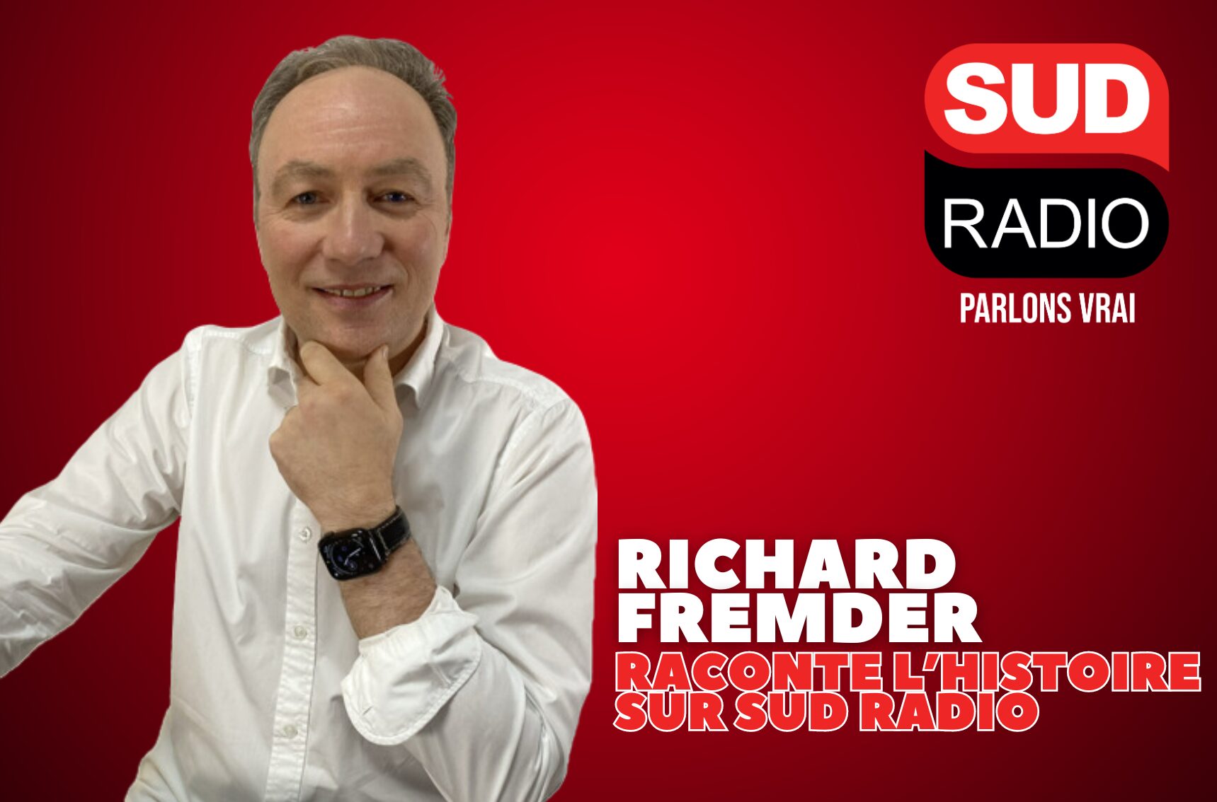 Richard Fremder, historien émérite et animateur radio depuis plus de 13 ans, est une figure incontournable pour les amateurs d’Histoire sur Sud Radio. Avec une passion inébranlable pour la narration des événements du passé, il s'est distingué par son talent à rendre l’Histoire à la fois accessible et fascinante.