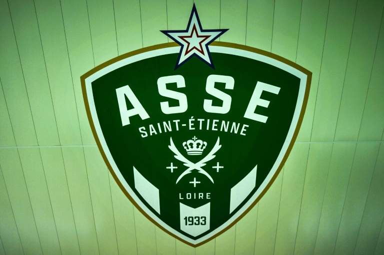 Le logo du club de Saint-Etienne, promu en Ligue 1 de football et racheté le 3 juin 2024 par la société canadienne Kilmer Sports Ventures (KSV)