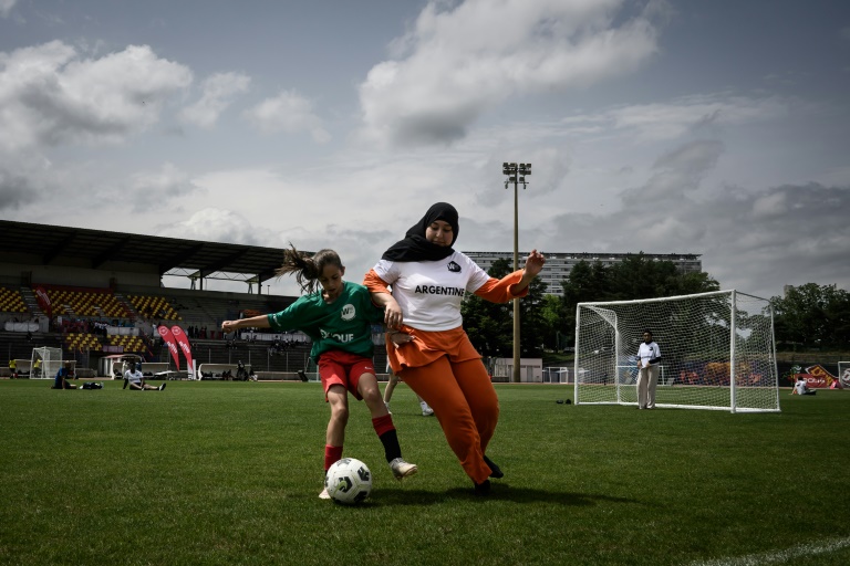 Match de football féminin à Lyon, le 9 juin 2024