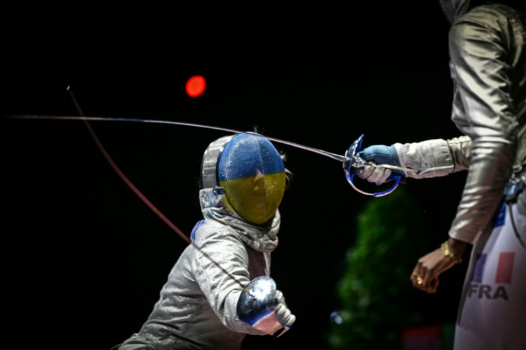 L'Ukrainienne Olga Kharlan, qui va tenter de conquérir le titre olympique en sabre, le 22 juin 2024 lors du championnat d'Europe à Bâle (Suisse)