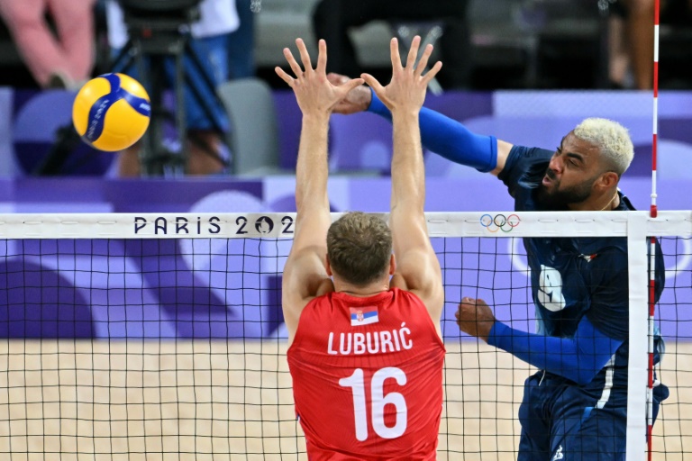 Earvin Ngapeth à Paris le 28 juillet 2024