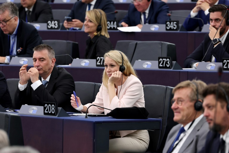 L'eurodéputée Marion Maréchal à Strasbourg, le 16 juillet 2024