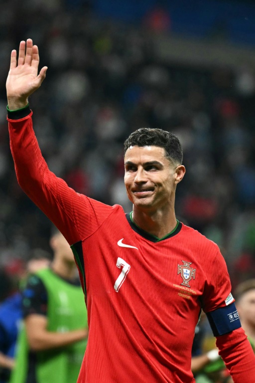 L'attaquant portugais Cristiano Ronaldo à l'issue de la rencontre contre la Slovénie lundi à l'Euro