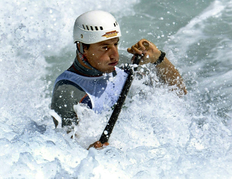 Tony Estanguet lors de JO d'Athènes, le 18 août 2004