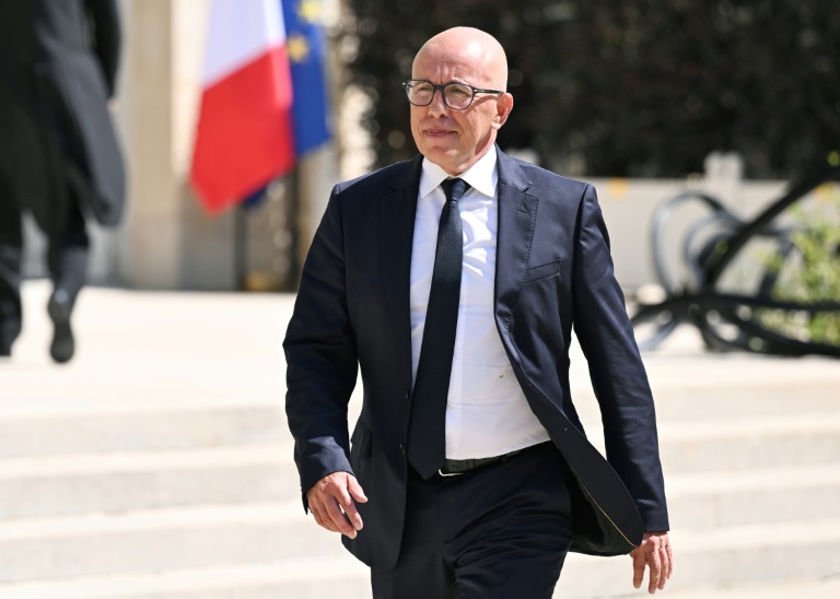 Eric Ciotti, président des Républicains, arrive à l'Elysée pour rencontrer le président Emmanuel Macron, le 26 août 2024 à Paris