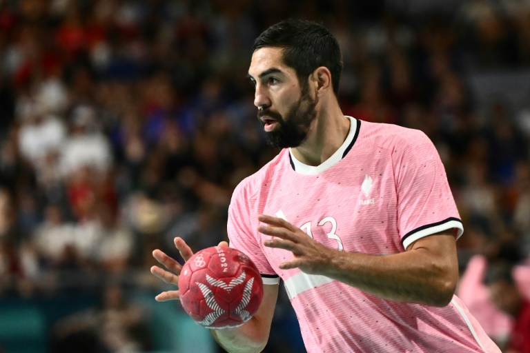 Le handballeur français Nikola Karabatic le 2 août 2024 lors d'un match contre l'Argentine aux JO de Paris