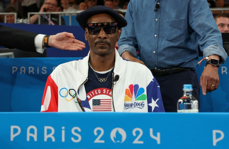 Le rappeur américain Snoop Dogg lors des épreuves de judo aux JO de Paris, le 1er août 2024