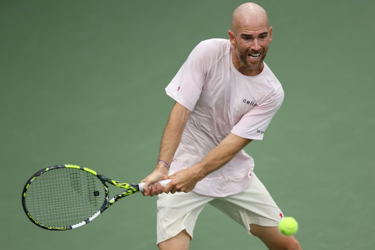 Adrian Mannarino, battu par le Belge David Goffin lors du 2e tour de l'US Open, le 29 août 2024 à New York