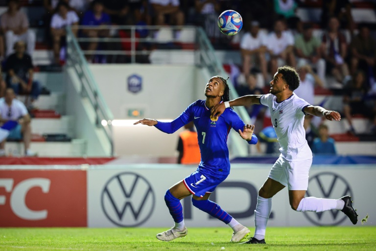 Olise avait participé aux matches de préparation aux JO-2024, ici contre la République Dominicaine le 11 juillet 2024 au Stade Mayol de Toulon.