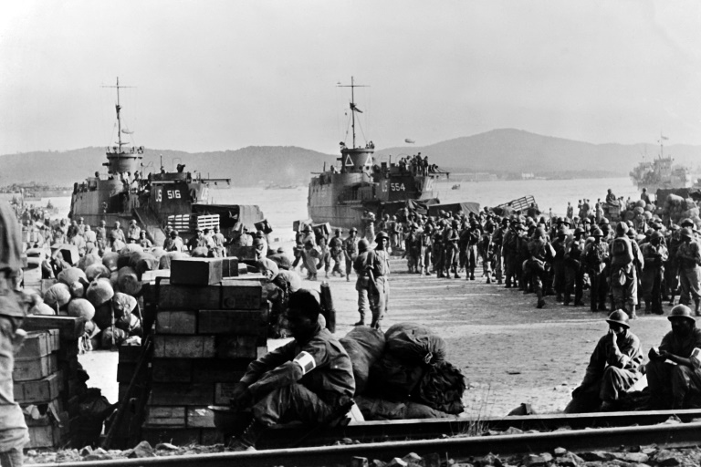 Le débarquement des troupes alliées, le 15 août 1944 à Saint-Tropez, dans le Var