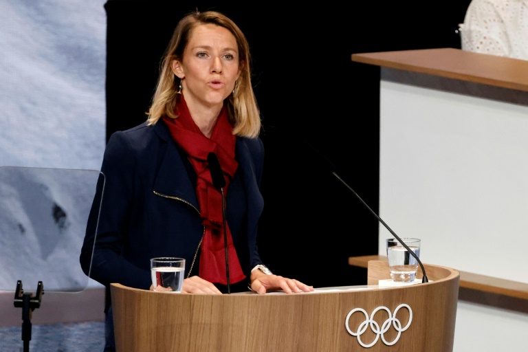 La présidente du Comité paralympique et sportif français, Marie-Amélie Le Fur, lors d'une session du CIO à Paris, le 24 juillet