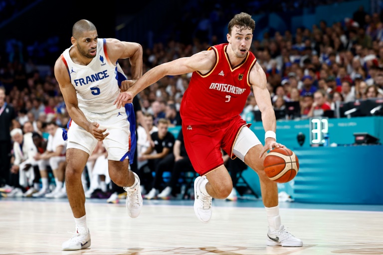 Franz Wagner et Nicolas Batum à Villeneuve-d'Ascq le 2 août 2024