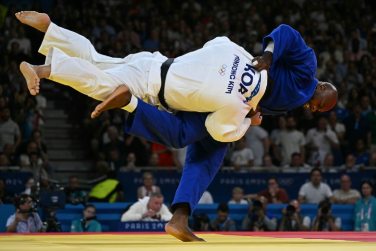 Teddy Riner à Paris le 2 août 2024