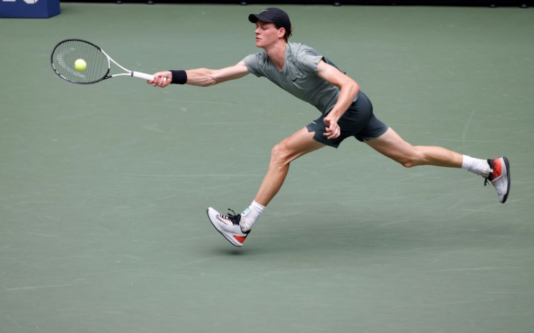 L'Italien Jannik Sinner lors de son match contre l'Australien Christopher O'Connell à l'US Open, le 31 août 2024