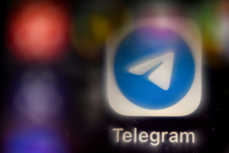 Photo prise le 8 novembre 2021 à Moscou du logo de Telegram sur un écran de smartphone