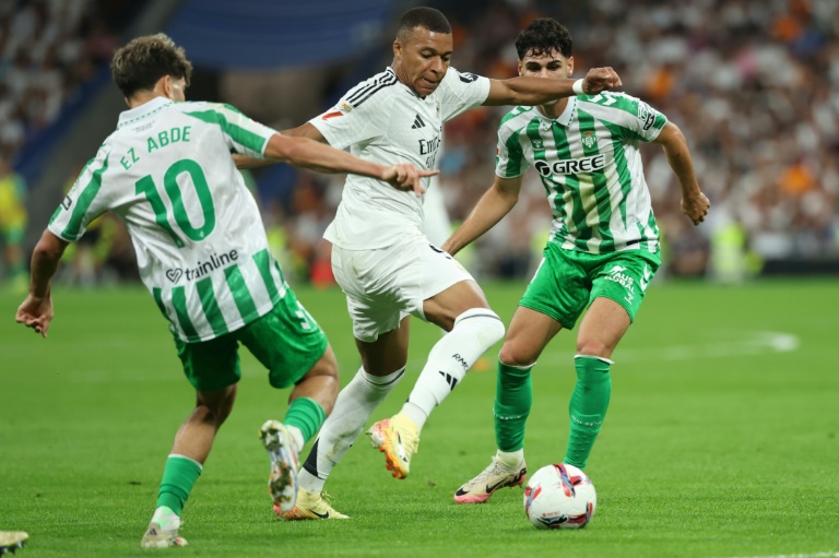 Kylian Mbappé lors de la rencontre face au Betis Séville, lors de la 4e journée de Liga, à Madrid, le 1er septembre 2024