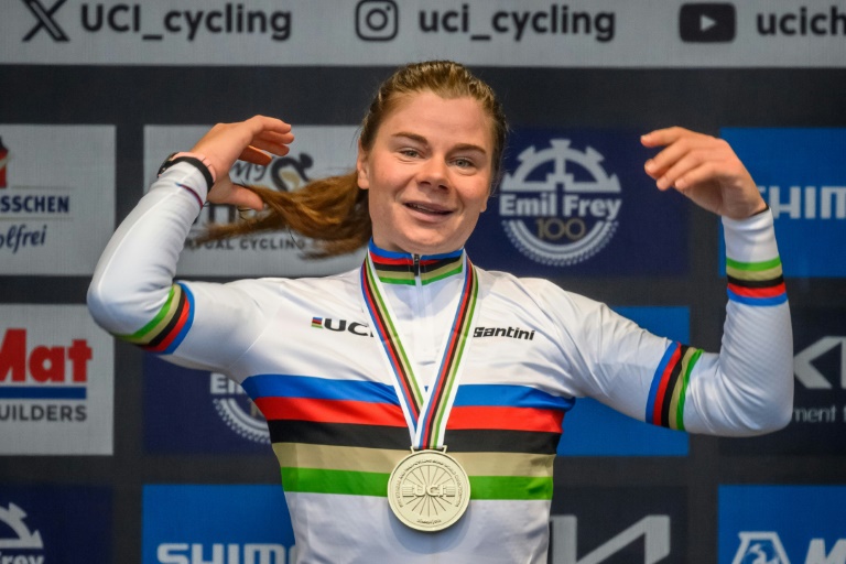 La Belge Lotte Kopecky, sacrée championne du monde de cyclisme sur route, le 28 septembre 2024 à Zurich