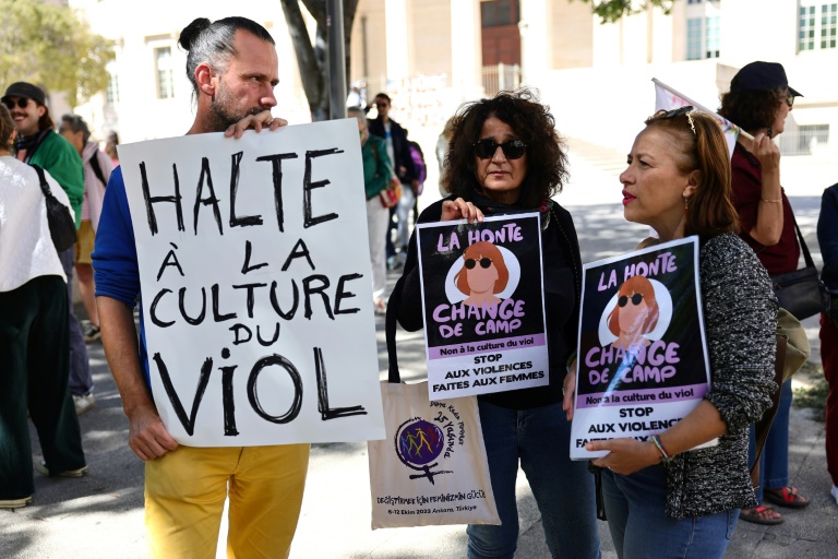 Manifestation à Marseille le 14 septembre 2024 en soutien aux victimes de violences sexuelles dont Gisèle Pélicot