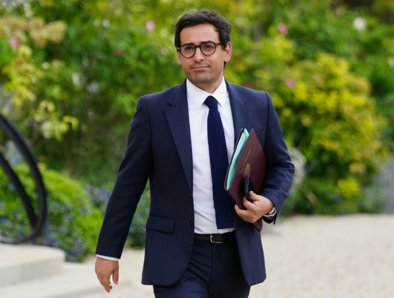 Le ministre des Affaires étrangères sortant, Stéphane Séjourné, à l'Élysée, le 23 août 2024 à Paris