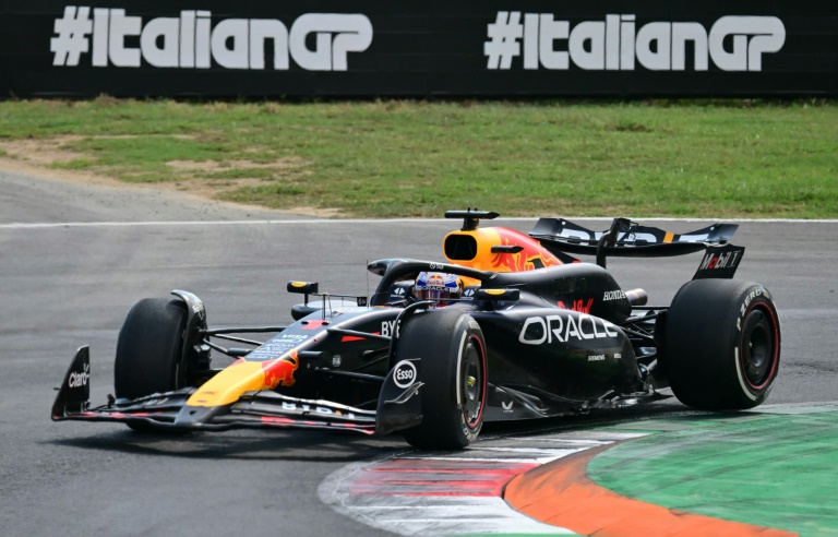 Le pilote néerlandais Max Verstappen (Red Bull) lors du Grand Prix d'Italie de Formule 1 disputé sur le circuit de Monza le 1er septembre 2024.