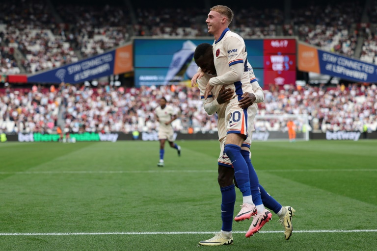 Le duo infernal de Chelsea, Cole Palmer et Nicolas Jackson, au London Stadium, lors de la 5e journée du championnat d'Angleterre le 21 septembre 2024