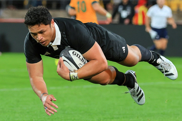 Le All Black Caleb Clarke à  Wellington le 28 septembre 2024