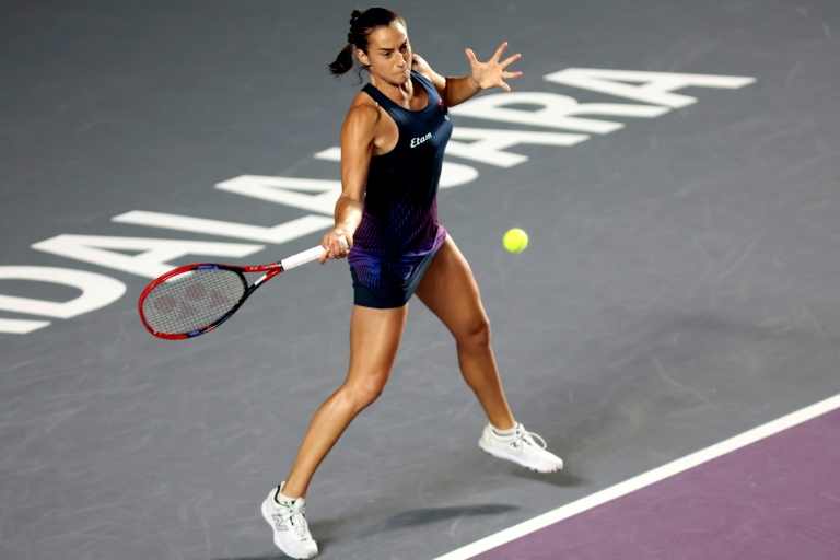 La Française Caroline Garcia lors de son match contre la Polonaise Magdalena Frech lors du tournoi de Guadalajara (Mexique), le 14 septembre 2024