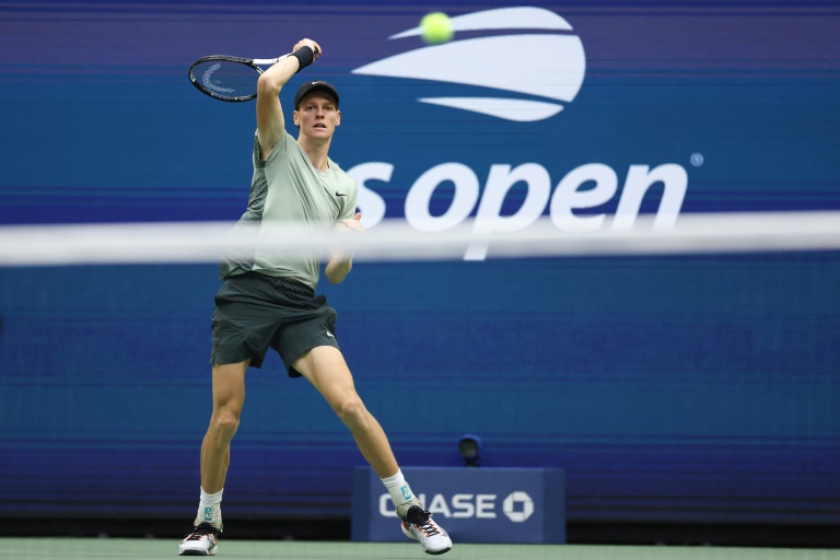 L'Italien Jannik Sinner en demi-finale de l'US Open à New York contre le Britannique Jack Draper, le 6 septembre 2024