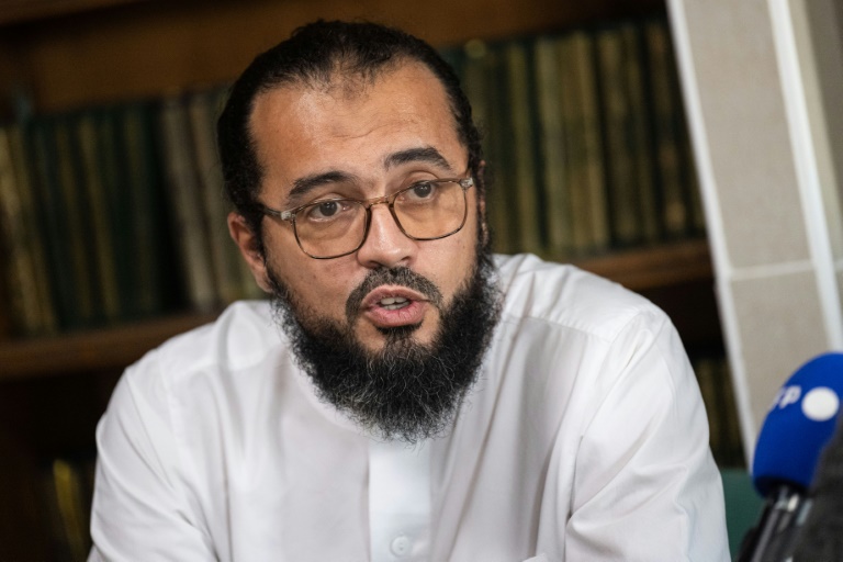 L'imam Ismail de la mosquée des Bleuets, lors d'une conférence de presse, le 9 septembre 2024 à Marseille