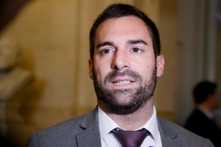 Le député et porte-parole du Rassemblement national Julien Odoul, le 14 novembre 2023 à l'Assemblée, à Paris