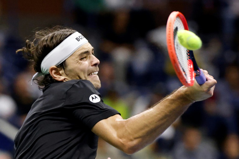 L'Américain Taylor Fritz en demi-finale de l'US Open le 6 septembre 2024 à New York