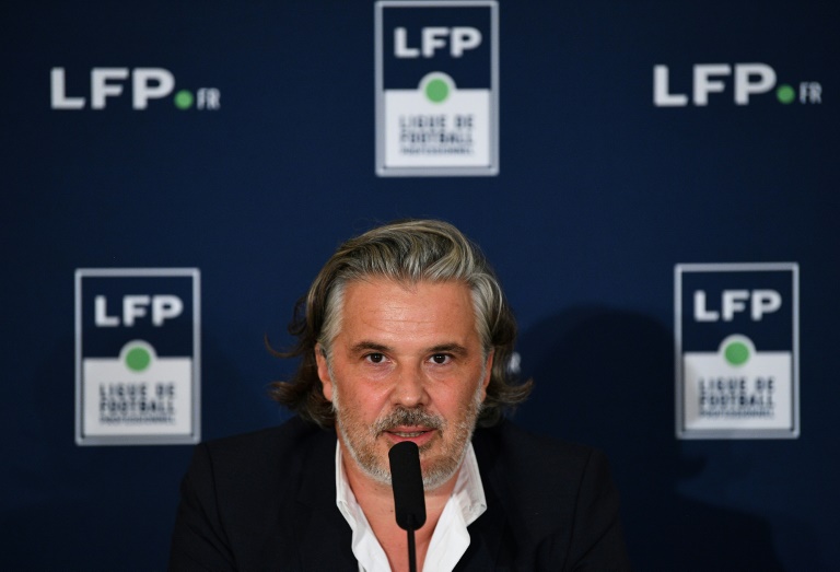 (ARCHIVES) Vincent Labrune, réélu à la présidence de la Ligue de Football (LFP), lors de sa première élection le 10 septembre 2020 à Paris