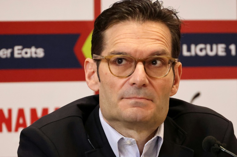 Joseph Oughourlian , président du RC Lens, ici pris le 3 juin 2024 au centre d'entraînement du club