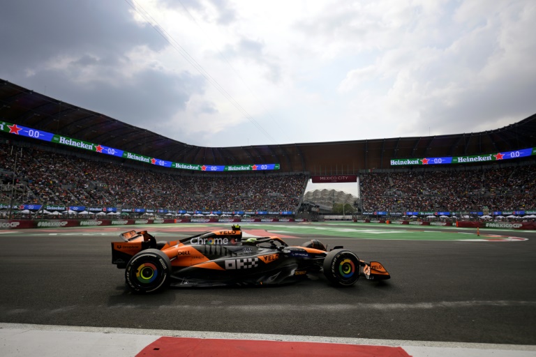 Le Britannique Lando Norris (McLaren) lors du Grand Prix de Formule 1 du Mexique sur le circuit Hermanos Rodriguez le 27 octobre 2024.