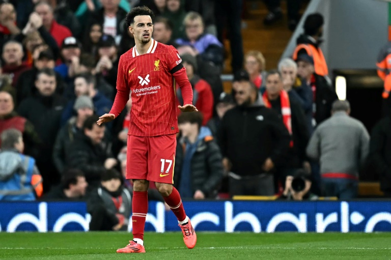 Le milieu de Liverpool Curtis Jones buteur contre Chelsea, le 20 octobre 2024 à Liverpool