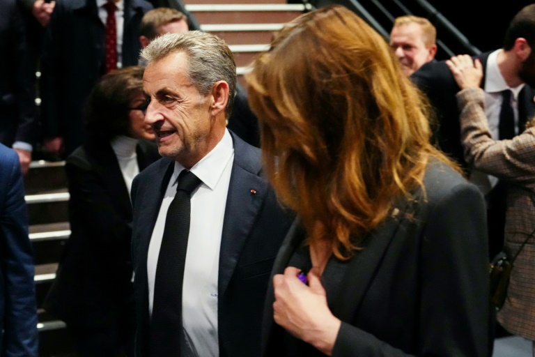 Nicolas Sarkozy à la cérémonie organisée par le Crif le 7 octobre 2024 à Paris