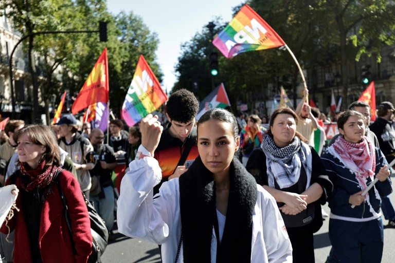 Manifestation pro-palestinienne à Paris, le 5 octobre 2024