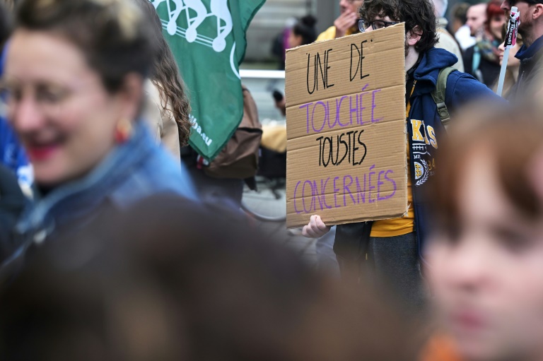 Manifestation de soutien aux victimes de violences sexuelles, le 19 octobre 2024 à Rennes