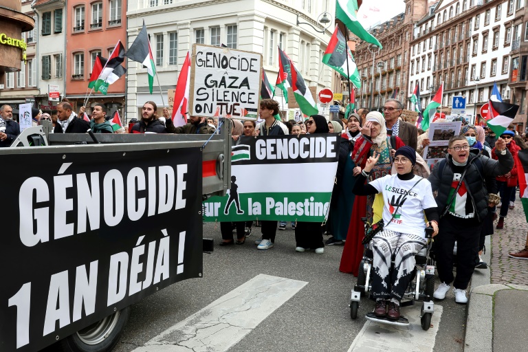 Manifestation pro-palestinienne à Strasbourg, le 5 octobre 2024