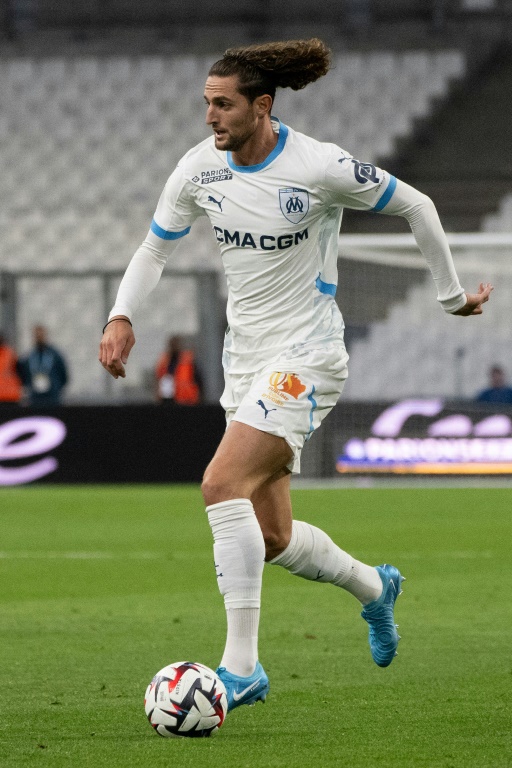 Le milieu de l'OM Adrien Rabiot entré en cours de match contre Angers, le 4 octobre 2024 au Stade Vélodrome