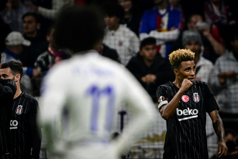 Le Portugais Gedson Fernandes auteur du but victorieux pour Besiktas face à Lyon (1-0), le 24 octobre à Décines-Charpieu en Ligue Europa