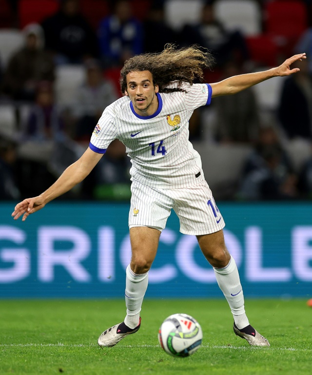 L'international français Mattéo Guendouzi contre Israël en Ligue des nations, le 10 octobre 2024, à Budapest